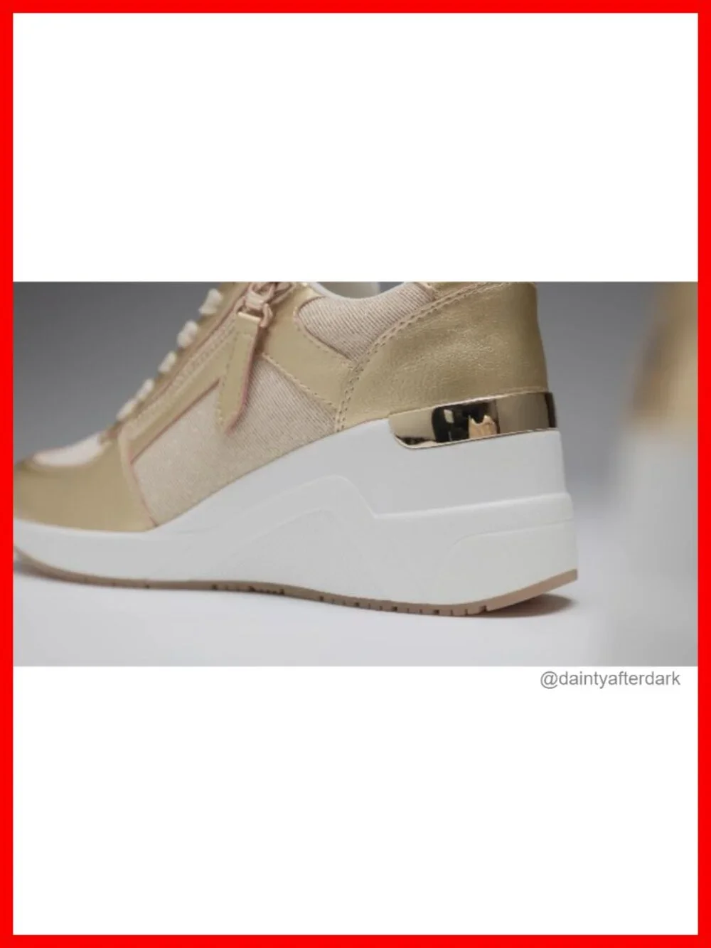 Women's Wedge Sneakers Platform Tennis Shoes with Lace-Up Closure - Breathable